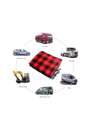 Sones 12v Araba Kış Elektrikli Isıtma Battaniyesi Sıcaklık Kontrol Tipi Kırmızı