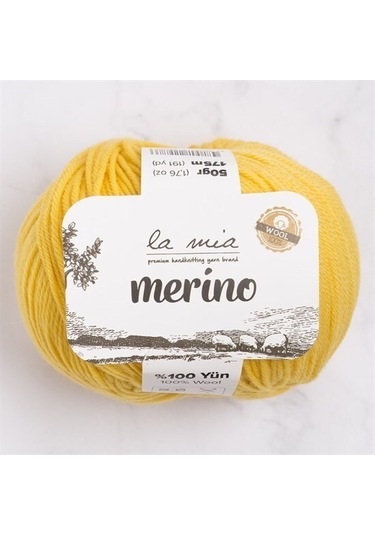 La Mia Merino Hardal Sarı El Örgü İpi - L076 - 33791