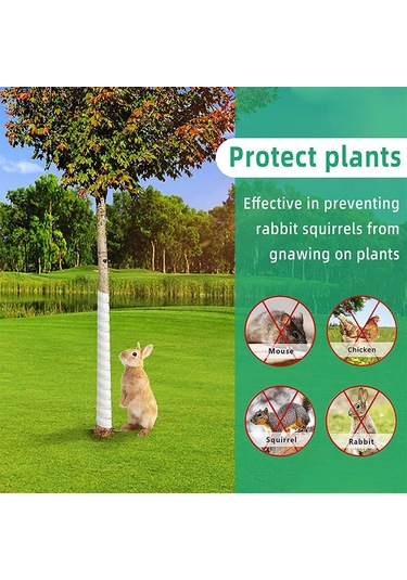 Sones Büyük Bitki Gövde Koruyucu Bahçe Anti Kemirgen Plastik Koruyucu Kılıf Beyaz
