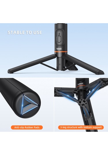Springsun Vrıg Tp-17 Telefon İçin Genişletilebilir Selfie Çubuğu Tripod Maksimum. Uzaktan Deklanşörlü Telefon Tripod Vlog Selfie