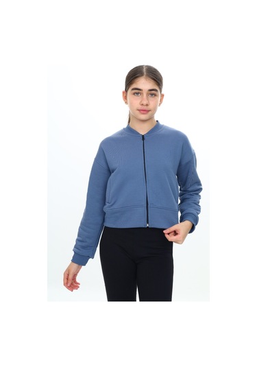 Toontoy Kız Çocuk Hırka İndigo