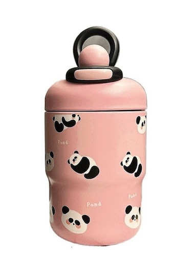 Andy More Güzel Görünüme Ve Taşınabilir Içme Bardağına Sahip Kızlar Için Karikatür Termos Bardak H4e94s Açık Pembe