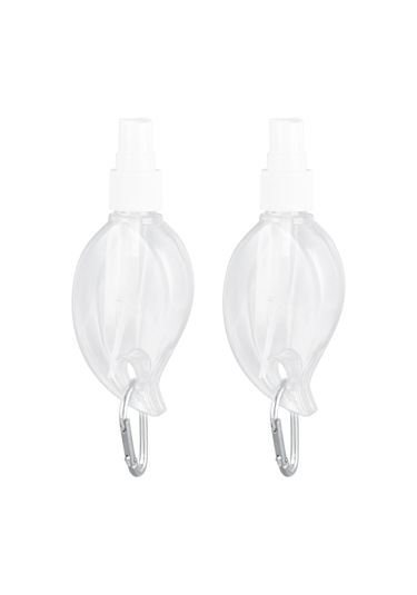 Hangfox 50ml Pet Plastik Sprey Şişe, Seyahat Anahtarlık Eşliği, 2 Adet/set, Transparent, Sıvı Sabun/el Dezenfektanı İçin, Kaçırmaz, Yeniden Kullanılabilir Anahtarlık Rengi Rastgele Diğer