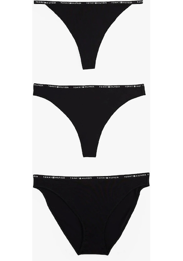Tommy Hilfiger Kadın 3 Lü Mikrofiber İç Çamaşırı Siyah
