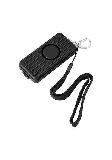 Anti-soygun Kişisel Güvenlik Anahtarlık Alarmı 130db Düdük Led Aydınlatma Acil Durum Savunması Siyah