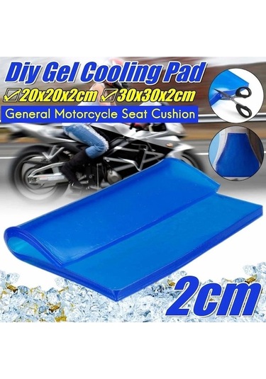 Novahub Yastık Şok Serin Pedi Ped Motosiklet Minderi Mavi Mat Koltuk Kesim Jel Evrensel Emme Dıy Cm Altın A Gm Altın