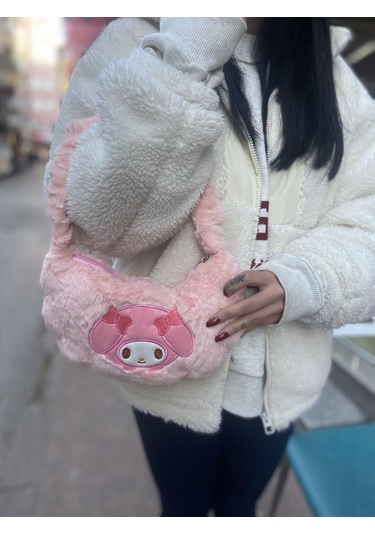 Pembe Anime Fantasy Magic Melody Peluş El Çantası-1113 Altın