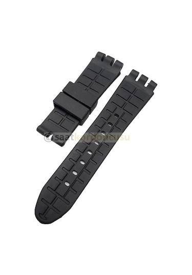 Swatch Yos Model 24mm Siyah Silikon Saat Kordonu