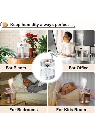 Monyee Ev Ve Ofis İçin 1.3l Soğuk Buharlı Nemlendirici, 20 Saat Kullanım Süresi, 26 Db Sessiz, 360 Çift Açık, Kolay Doldurma-temizleme, Bpa-free
