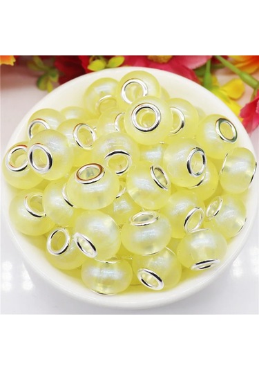 Irisdream 10 Adet Murano Reçine Rondelle Boncuk Bilezik Dıy Takı Yapımı