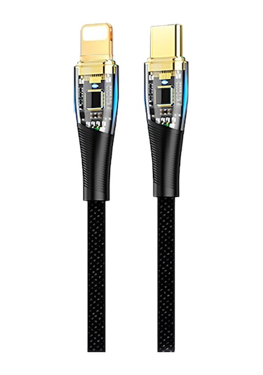 Dvıp LX5 6 A 200 W Type-C To Lightning Pd 2.0 Pd3.0  1.2 M Hızlı Data Ve Şarj Kablosu Siyah