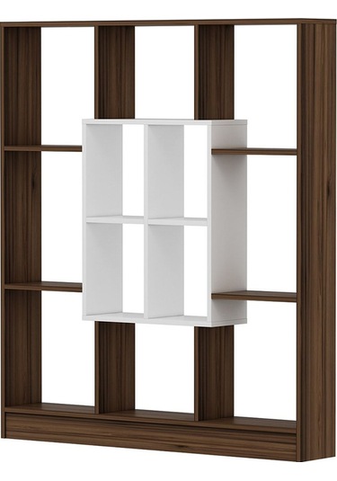 Mars Kitaplık - Ceviz / Parlak Beyaz