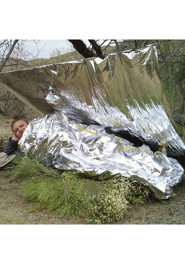 10 Paket Kanguru Acil Kamp Termal Battaniye Çok Renkli