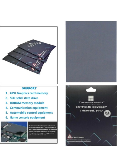 Homyl Termal Ped İletken Olmayan Isı Direnci Pc Için Basit 2.0mm-kalınlık