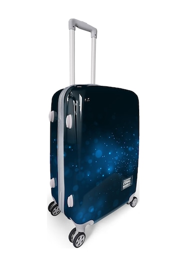 Coral High Renkli Desenli Pc Orta Boy Valiz 60cm 16827 Mavi
