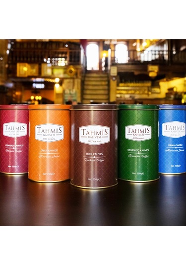 Tahmis Kahvesi Damla Sakızlı + Menengiç + Türk + Dibek + Osmanlı 5’li Türk Kahvesi Seti 250 G