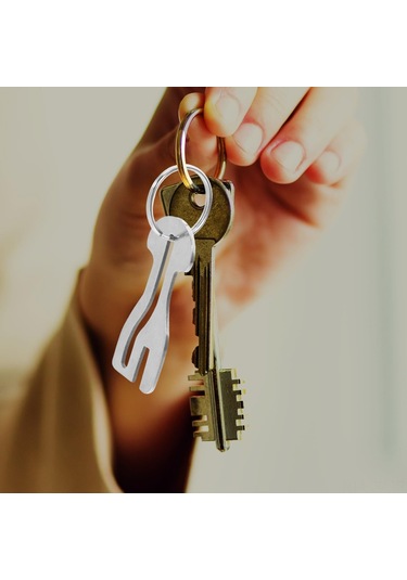 Singree 4 Adet Gümüş Renkli Çelik Sepet Jetonu - Yumuşak Tutuşlu Ahtapot Desenli Anahtar Zinciri