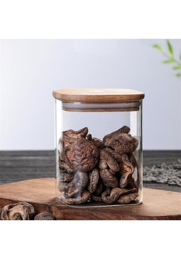 Pazly Temizle Kare Mühürlü Cam Baharat Kavanoz, Mutfak Kahve Çekirdeği Depolama Tankı E Diğer