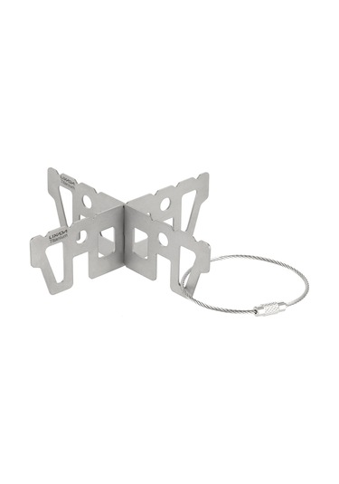 Vkemall Titanyum Alkol Ocak Rafı Çapraz Stand Açık Hava Kamp Ocak Standı Deste Gümüş