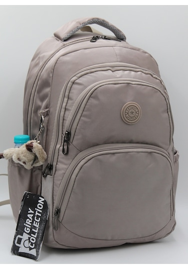 GirayCollection Özel Su İtici Kumaş Okul Sırt Çantası 34600 Vizon