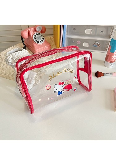 Tuomeng Hello Kitty Şeffaf Makyaj Çantası