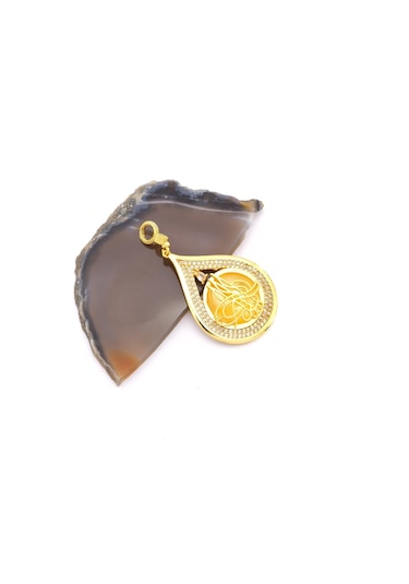 Altın Kaplama Tuğralı Kolye Ucu Tgr-719 Altın