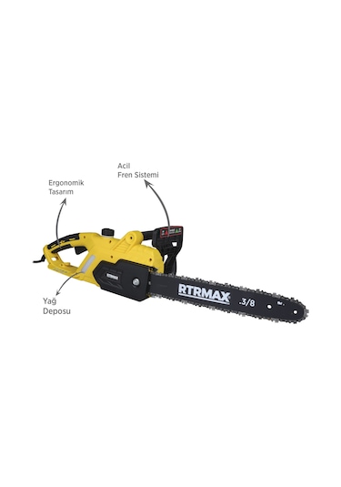 Rtrmax RTM9040 Elektrikli Ağaç Kesme Motoru 2000 W 40 cm Pala
