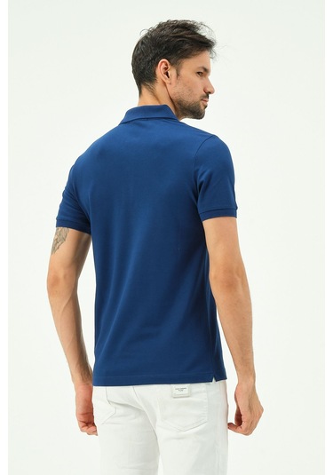Classıc Pamuk Regular Comfort Erkek Polo Yaka Tişört Marin