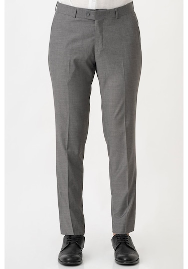White Stone Caserta P1001 Slim Fit Düz Kumaş Pantolon Gri-gri Gri