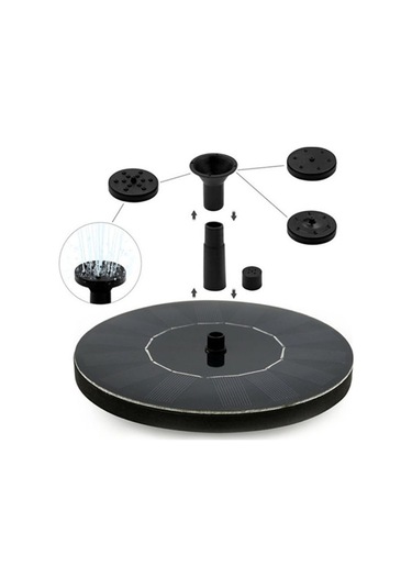 Bahçe Otomatik Güneş Yüzen Çeşme Şelalesi Siyah , Boyut:güneş Şelalesi