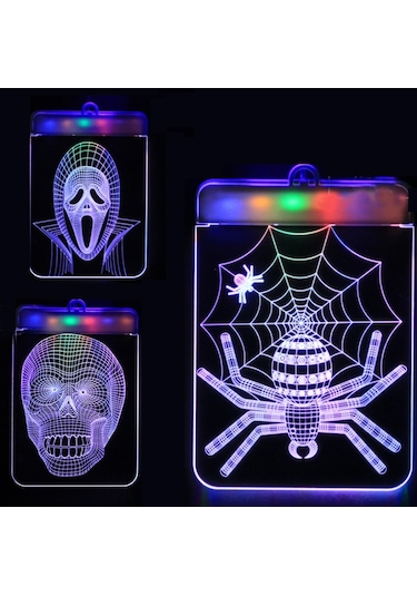 Sones Led Cadılar Bayramı Işık Dizisi Maskeli Parti Dekorasyon Lambası Sıcak Beyaz Işık