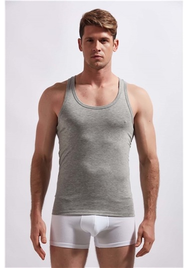 Josejuan 2'li Erkek Atlet Rambo Suprem Koton Likralı 1201-2'li Gri Melanj