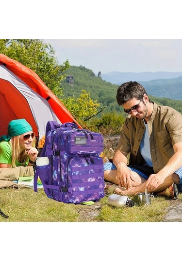 Dashanshop 11.89gal Army Green Sırt Çantası Günlük Spor Fitness Kamp Yürüyüş Okul Seyahat Çanta Hediye Altın