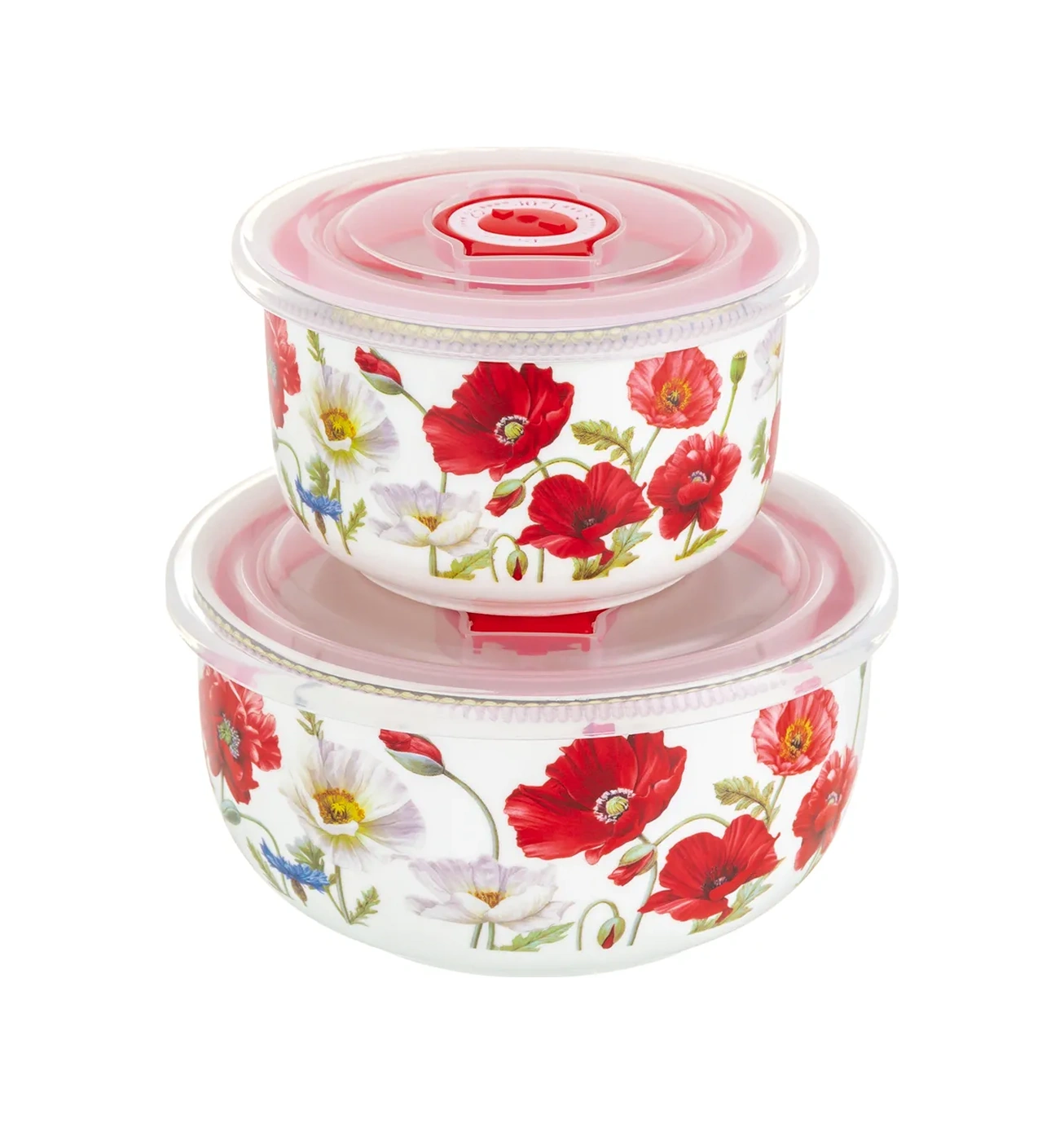 Elan Gallery Kapaklı Salata Kasesi "maki" 2 Adet, 560 Ml Ve 260 Ml 45765700 Beyaz