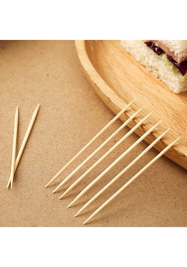 Ev Partisi Malzemeleri 200 Adet Tek Kullanımlık Çift Başlı Taşınabilir Bambu Güzel Kürdan Ev Kullanımı Ev Yaşam Kamp Bambu Kürdan Restoran 100 Bambu