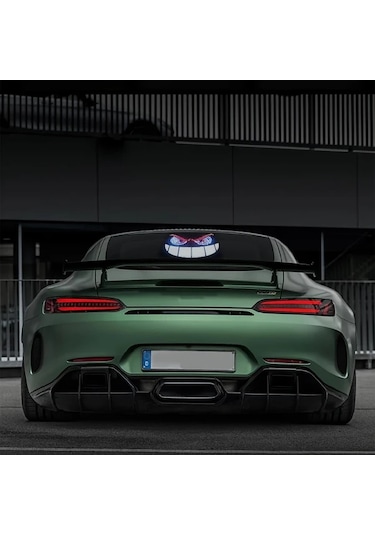 Willowhaven 3 Adet Akıllı Led Araba Dekoratif Işıkları Red White 11 Mod Renkli Işık Modları Şeytan Gözü Dinamik İfade Ekranı Usb Fişli Araba Çıkartma Işıkları