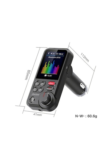 Novahub Bluetooth Araba Mp3 Çalar - Usb Bağlantılı, Hıfı Ses, Yüksek Bas, Eller Serbest Çağrı Fm Vericisi