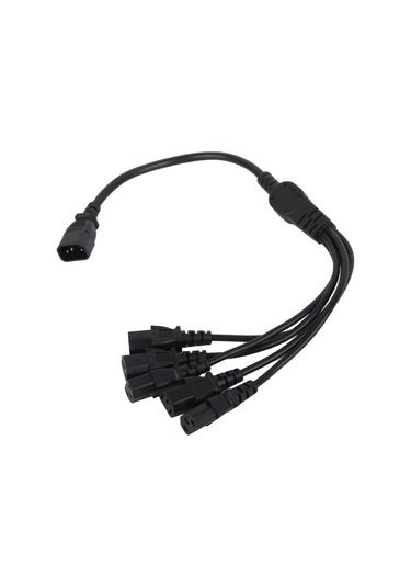 Fosenze C14 Erkekden 5 C13 Dişe Güç Dağıtıcı Kablosu - 10a 250v, 0.5m Uzunluk, Pvc Malzeme, Bilgisayar/monitör Uyumlu, Kablolu Karmaşıklığı Azaltır