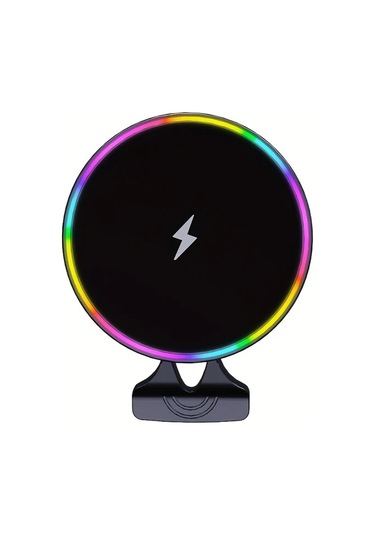Chuangyinshop 360 Dönebilen Rgb Işıklı Manyetik Kablosuz Araç Şarj Cihazı - İphone Huawei Uyumlu