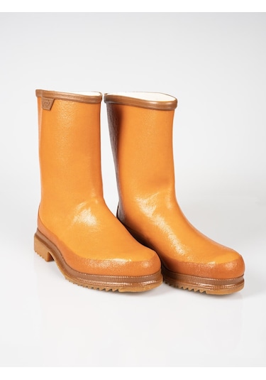 Kocamanlar Derby Krep Kauçuk Kaymaz Soğuk Su Geçirmez İş Ve Av Botu Çizmesi Turuncu