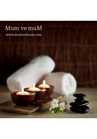 12 Li Çap 5 Cm Krem Yüzen Mum Krem