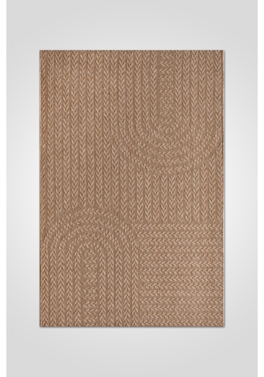 Sierra Halı Jüt Hasır Görünümlü Modern Kilim Ve Yolluk, İnce Bukle Dokuma Bej - Naturel
