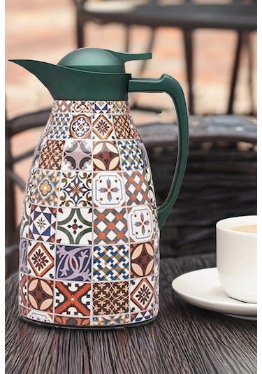 Roomours Andalusia Green Termos 0,75 Litre Endülüs Desenli Yeşil