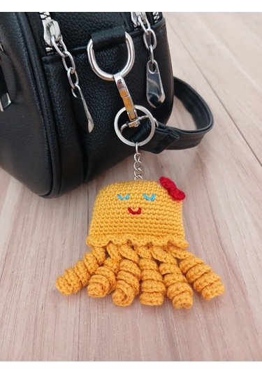 Örgü Amigurumi Ahtapot Anahtarlık