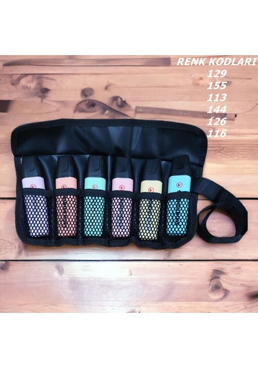 Stabilo Boss Pastel Renkler 6 Adet+ Hediye Özel Üretim Rulo Kalemlik Çok Renkli