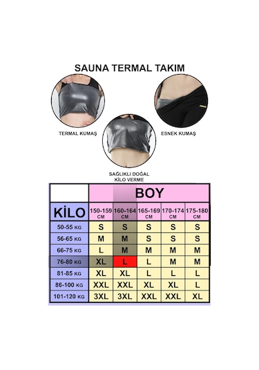 Kadın Sauna Termal Terleme Takımı Üst Ve Agraflı Yüksek Bel Tayt