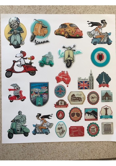 Vespa Set Damla Sticker N11.42736
