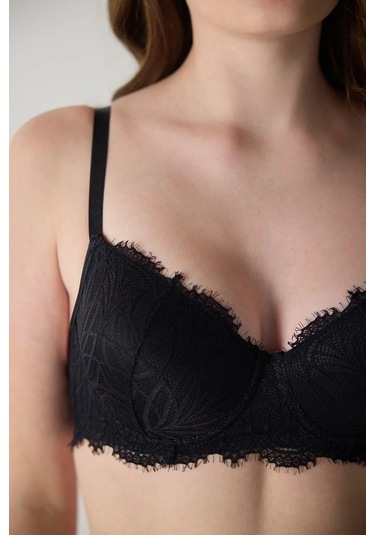 Magic Form 2671 Kadın Ekstra Dolgulu Dantelli Sütyen-siyah Siyah