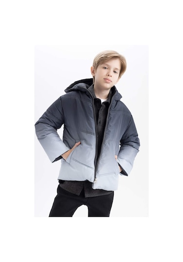 DeFacto Erkek Çocuk Su İtici Çift Taraflı Kapüşonlu Şişme Mont C5635A824WNAR31