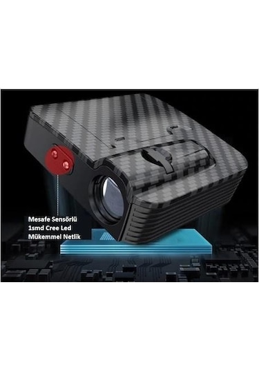 OtoÇizgi Skoda Pilli Yapıştırmalı Kapı Altı Led Hayalet Logo Mesafe Sensör N11.8974 OtoÇizgi